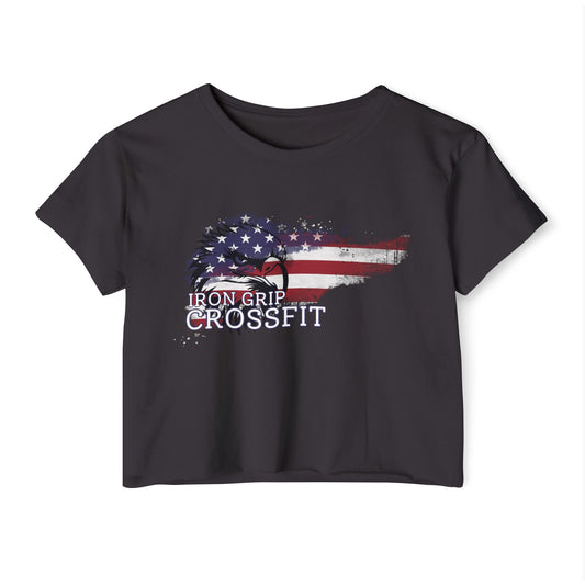 Iron Grip CrossFit Flag Crop Tee-Coach