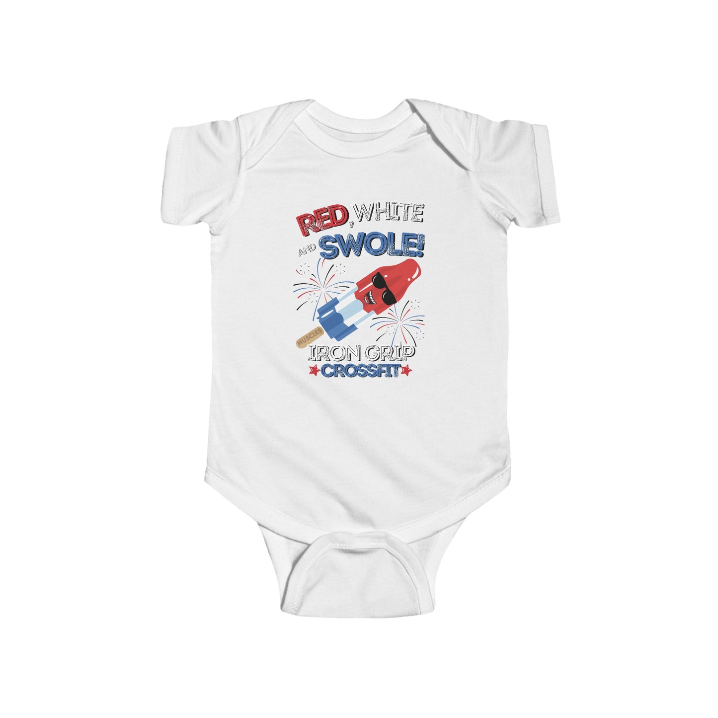 Red White & Swole Infant Bodysuit