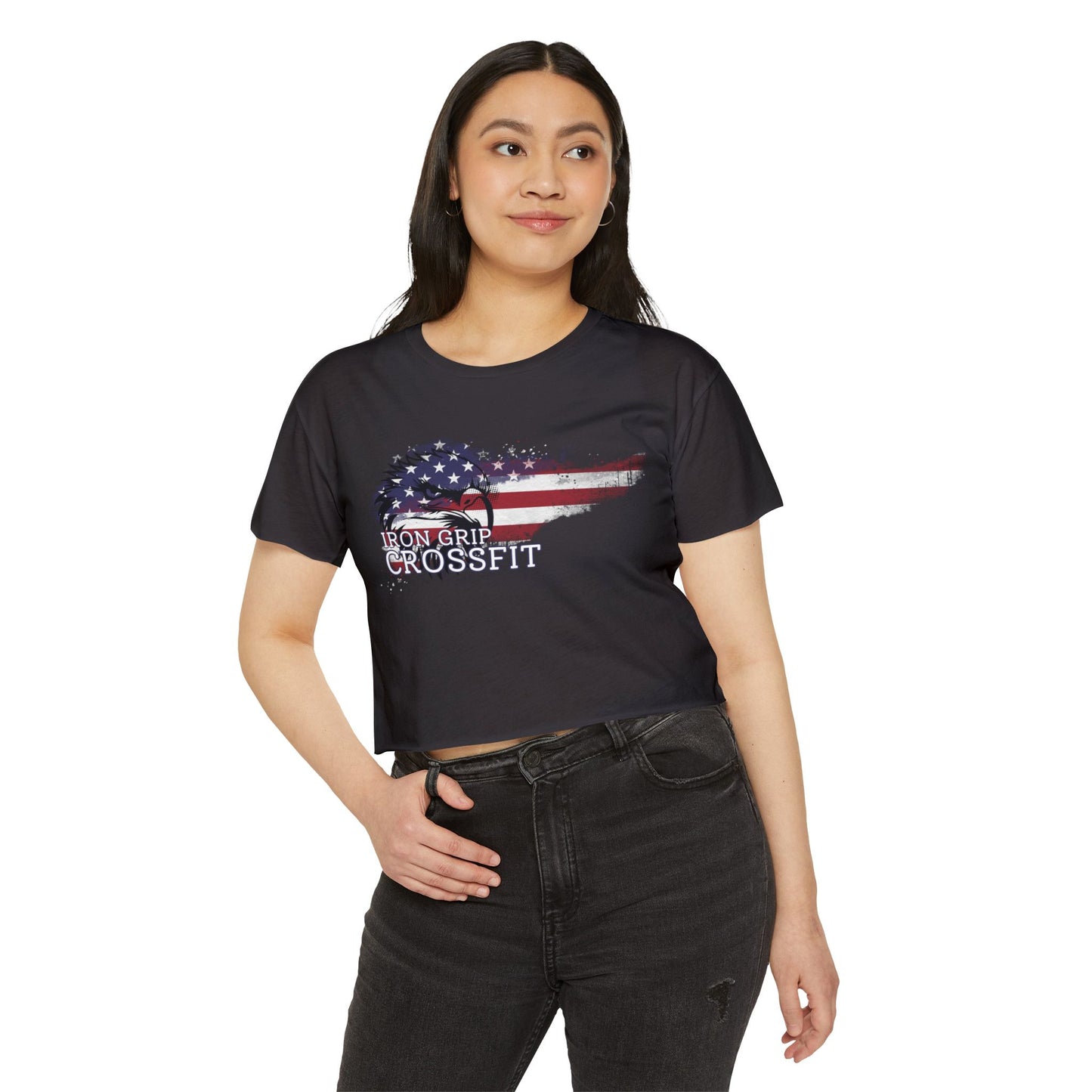 Iron Grip CrossFit Flag Crop Tee-Coach