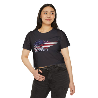Iron Grip CrossFit Flag Crop Tee-Coach